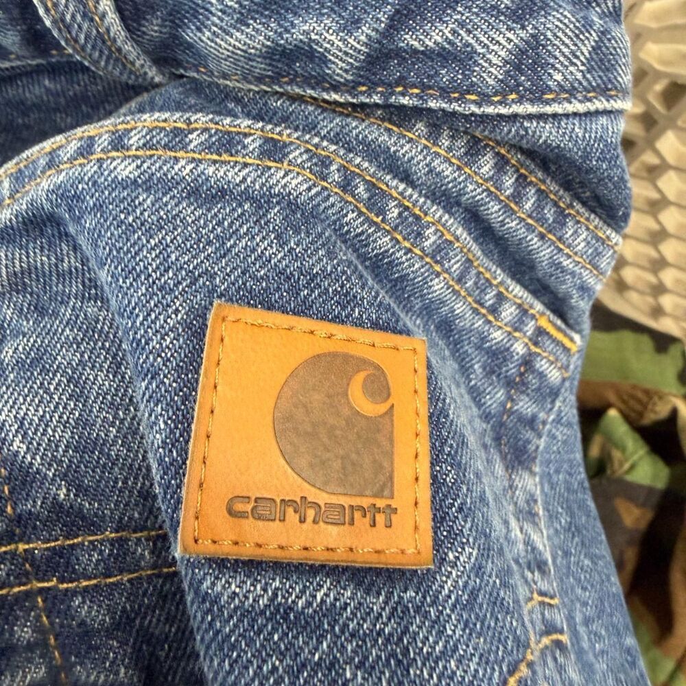 Carhartt Men's Blue and Navy Jeans - Picture 5 of 6